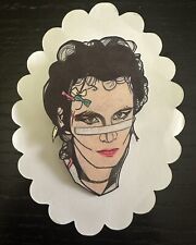 Handmade Hand Drawn Retro 80s Adam Ant Shrinky Dink Pin Pinback Brooch