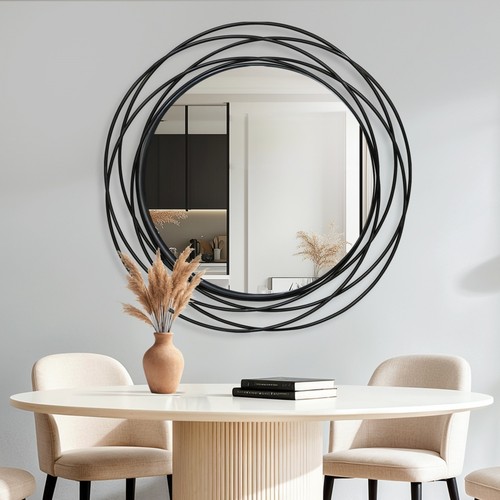 Round decorative wall mirror - decorative,