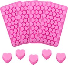 Silicone Hearts Moulds - Chocolate - Baking - Wax Melts, Pink -  55-Cavity