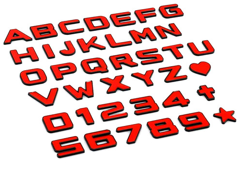 Red metal self adhesive car - self,