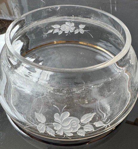 Vintage powder puff glass - vintage,