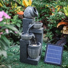 4-Tier Cascade Bowls Solar LED