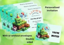 Personalised Minecraft party