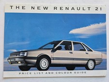 RENAULT 21 PRICE LIST COLOUR