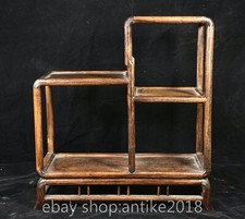 16.4" Old Chinese Rosewood Carved Dynasty Storage Cabinet cupboard chest