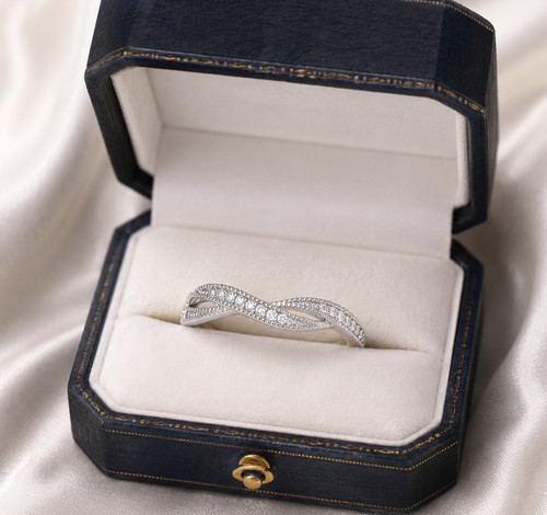 Genuine silver twist - cz,
