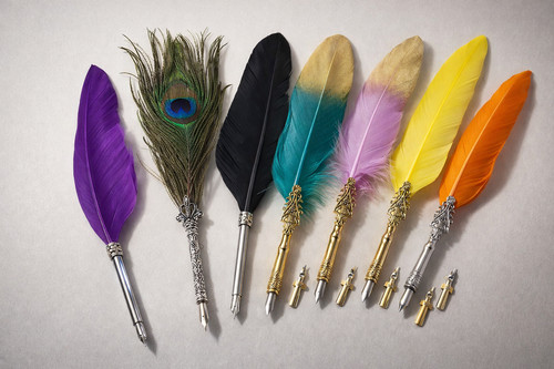 Peacock bold feather quill - peacock,