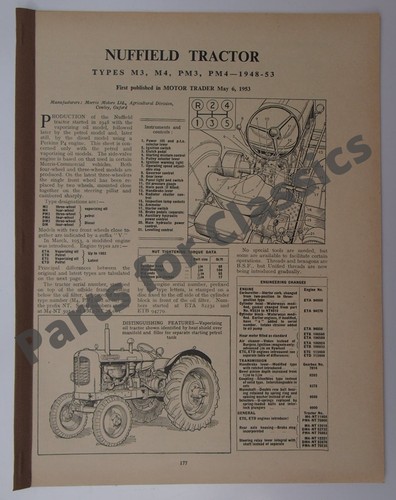 Nuffield tractor pm3 pm4 - nuffield,