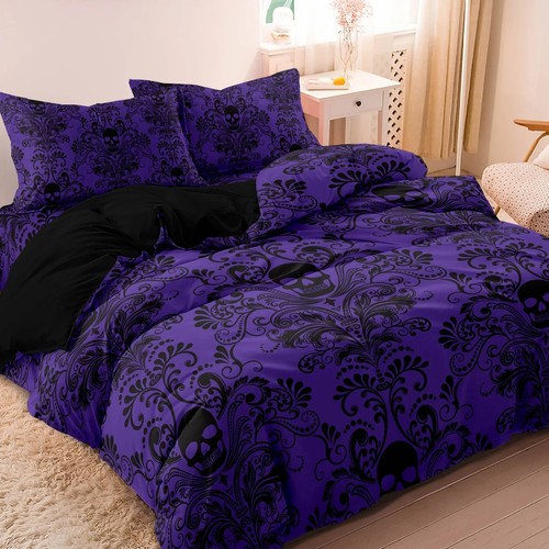 Gothic skull bedding - skull, set
