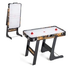 Powerplay 3ft Folding Air Hockey Table, Mini Air Hockey Table Game, Black, 3ft