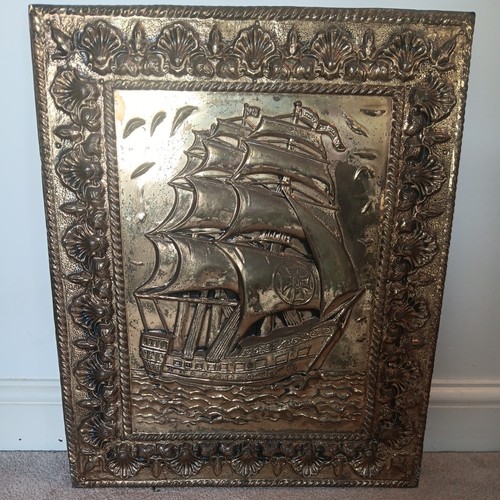 Vintage embossed brass - embossed,