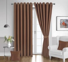 THERMAL BLACKOUT CURTAINS READY MADE EYELET RING TOP+TIE BACKS - CUSHION COVERS