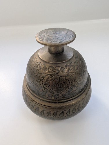 Vintage brass engraved - brass,