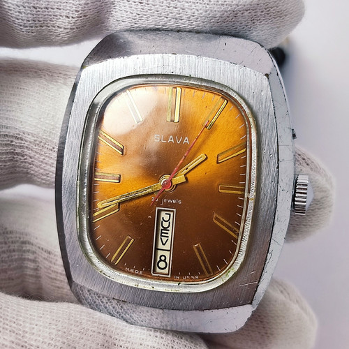 Vintage soviet watch slava - soviet,
