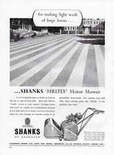 Original 1951 advert for ALEXANDER SHANKS - the Firefly Lawn Mower