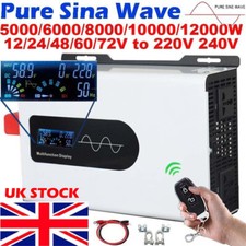 5000W 8000W 12000W Power Pure Sine Wave Solar Inverter 12V 24V 48V 72V to 230V
