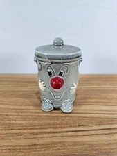 Vintage 1980s Dusty Bin 3-2-1 Retro TV Show Ceramic Money Box
