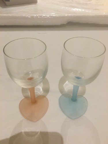 Set heart stem wine - 2,