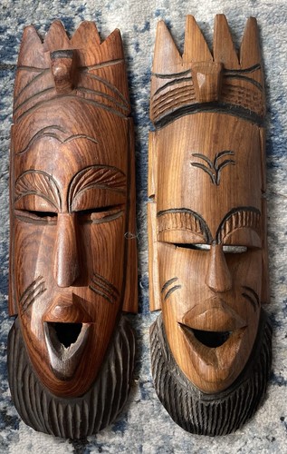 Pair african tribal wooden - tribal,