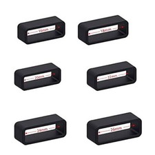 Black Rubber Watch Strap Buckle Band Keeper Hoop Loop Holder Retainer Ring