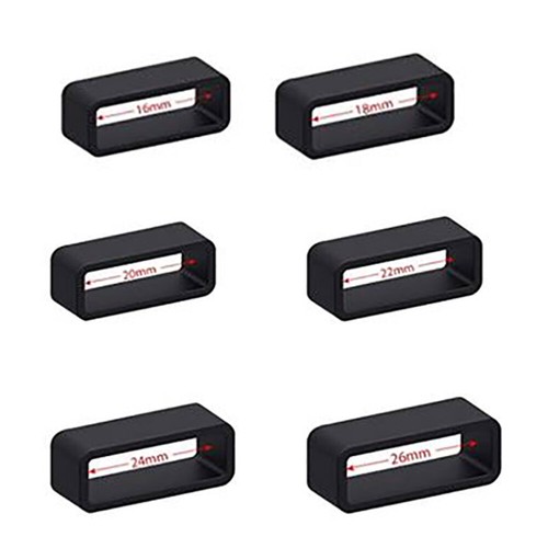 Black rubber watch strap - rubber,