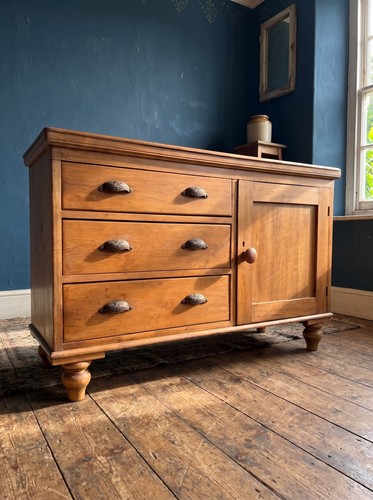 Victorian antique pine dresser - pine,