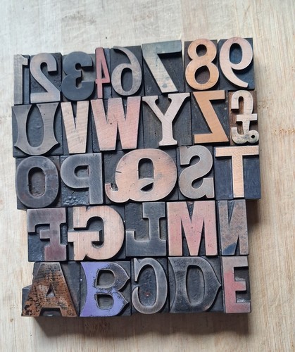 Vintage wooden letterpress - vintage,