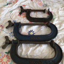 3 Vintage G Clamps 4" Inch &