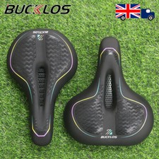 BUCKLOS MTB Road Bike Comfort Saddle Seat Wide Big Bum Breathable Cushion Pad​