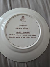 Aynsley Fine Bone China Christmas 1983 Carol Singing Plate