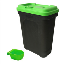 15kg AIRTIGHT PET FOOD CONTAINER STORAGE BIN BOX CAT DOG BISCUIT DRY FEED GREEN