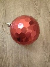 Super-sized, Giant Red Plastic Christmas Bauble