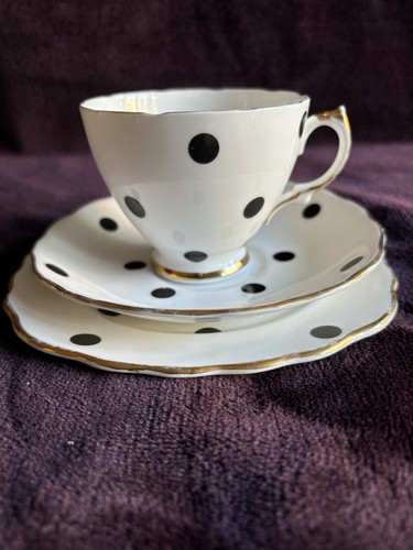 Royal vale black polka dot - black,
