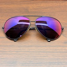 Vintage 80's Revo 950 Sunglasses Japan Metal Frame Black W/Red Lenses