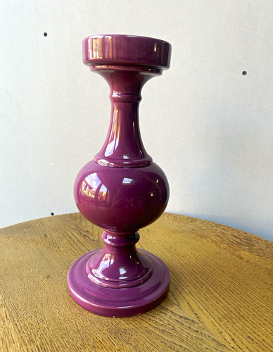 Purple glossy glazed - glazed, ceramic
