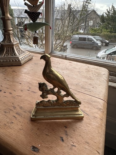 Vintage brass pheasant - vintage,