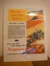 1953 FERGUSON TE-20 TRACTOR & DISC PLOUGH ADVERT (LAMINATED PHOTOCOPY)