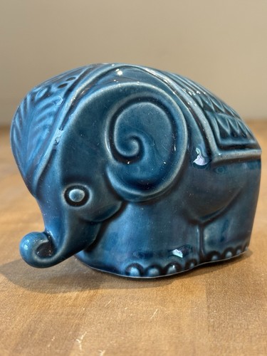 Vintage blue elephant - vintage,