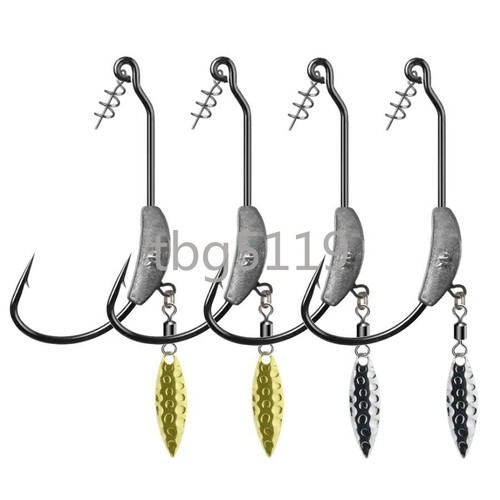 10pcs offset hook jig heads - hook,