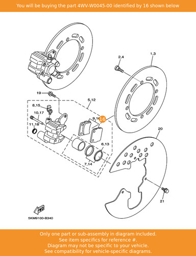 Yamaha brake pad - brake,