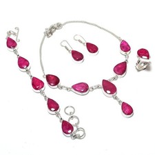 Faceted Kashmir Rubi Pear