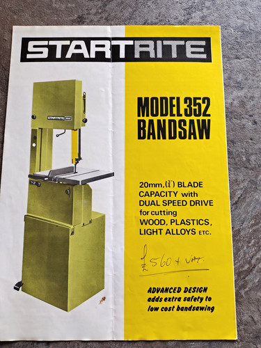 Startrite model 352 bandsaw - startrite,