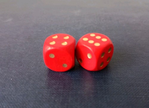 Monopoly set red - red, wooden
