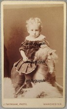 CDV GIRL RIDING ROCKING HORSE