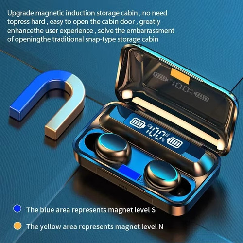 Wireless earphones led - wireless,