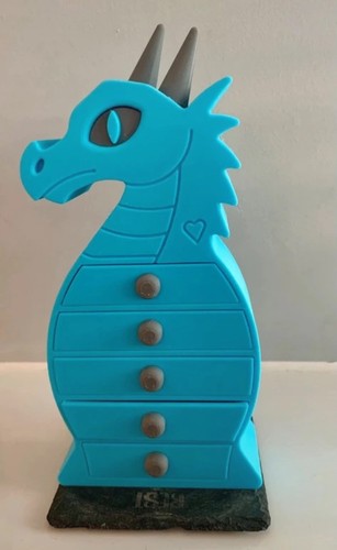 Blue and grey - mystical, dragon