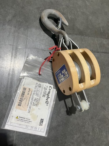 Wood tackle block double - tackle, block,