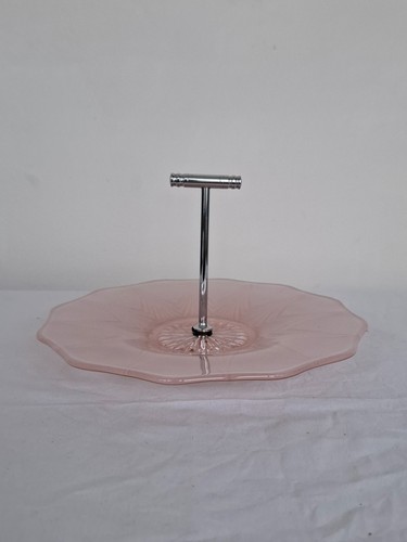 Art deco cake stand frosted - deco,