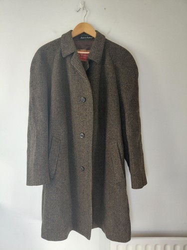 Macintosh tweed balmaccan coat - tweed,