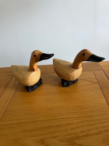 Wooden duck figurine - wooden,